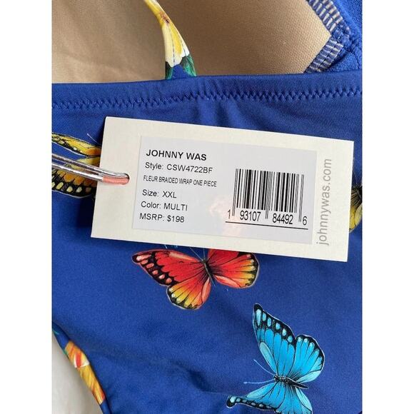 Johnny Was Fleur Braided Wrap One Piece Swimsuit XXL - Picture 8 of 8